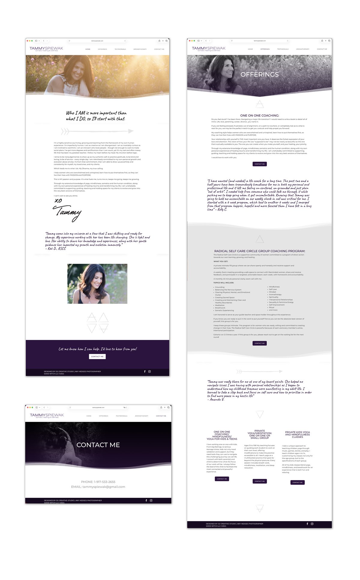Tammy Spiewak Website Layout